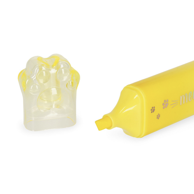 Legami Meow highlighter Kitty Yellow