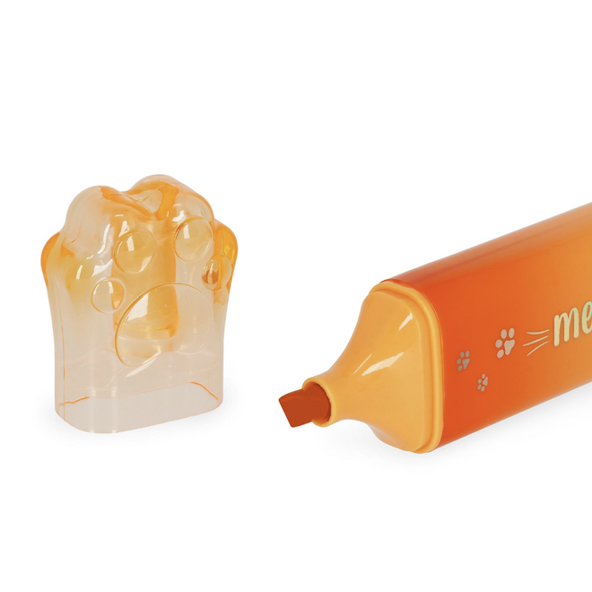Legami Meow highlighter Kitty Orange