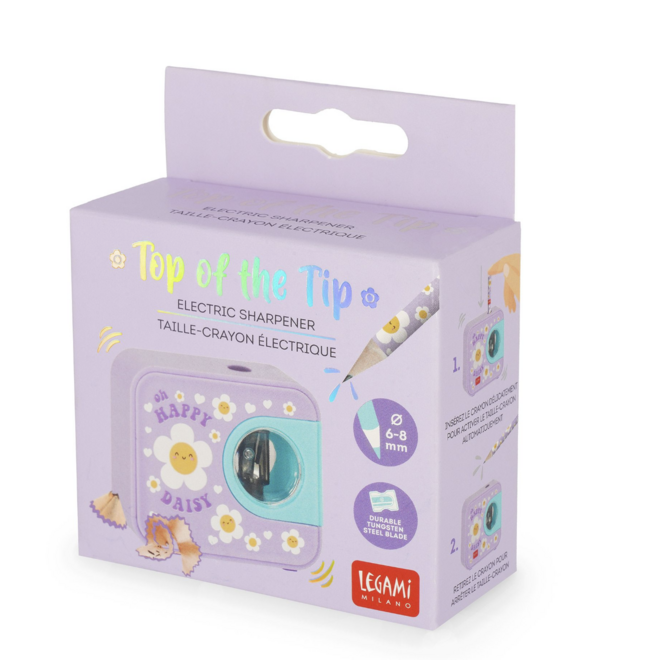Legami - Top of the tip Electric pencil sharpener Daisy