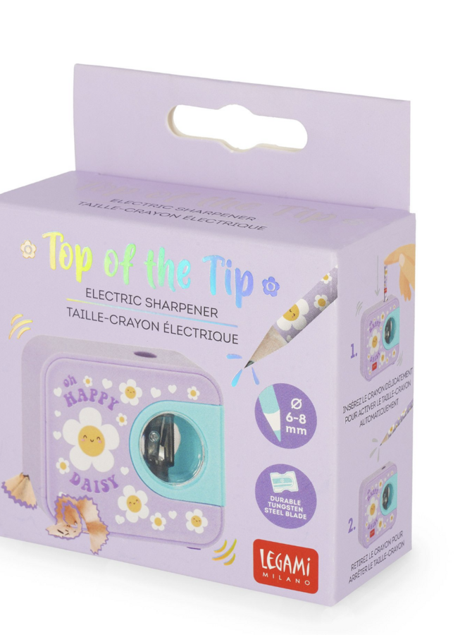 Legami - Top of the tip Electric pencil sharpener Daisy