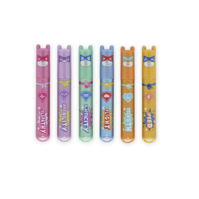 Legami - Teddy's superpower - Set of 6 mini highlighters Teddy bear
