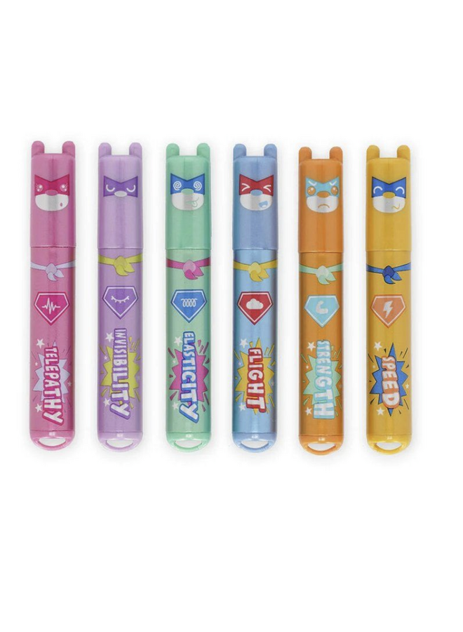 Legami -  Teddy's superpower - Set of 6 mini highlighters Teddy bear