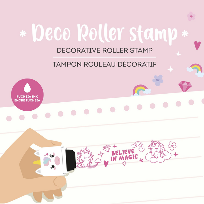 Legami Deco roller stamp Unicorn