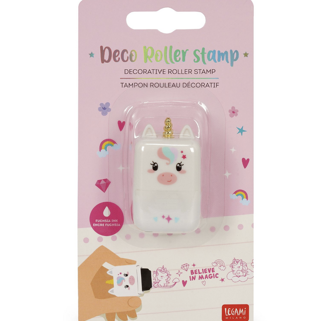 Legami Deco roller stamp Unicorn