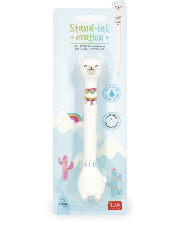 Legami -  Stand ink Ovation - Ballpoint pen with base Lama