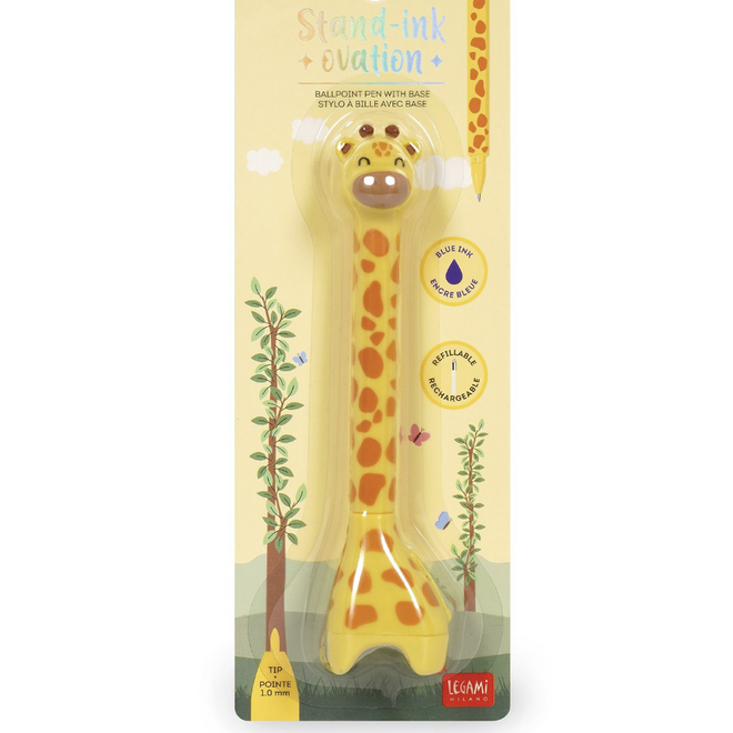 Legami - Stand ink Ovation - Ballpoint pen with base Giraffe