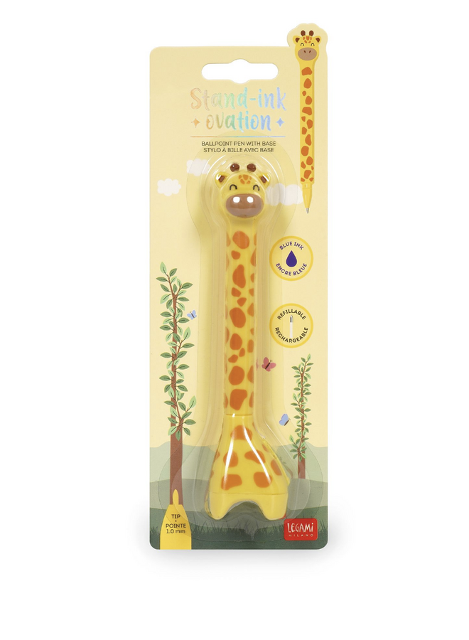 Legami - Stand ink Ovation - Ballpoint pen with base Giraffe