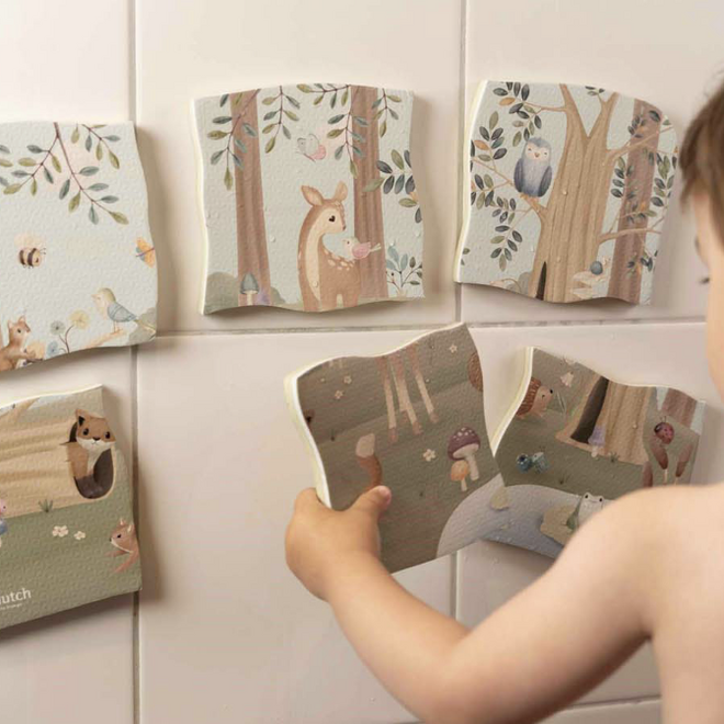 Little Dutch -  Bath foam puzzle - Forest  Friends