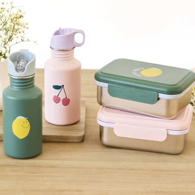 Lässig - Bottle Stainless Steel Happy Fruits Cherry