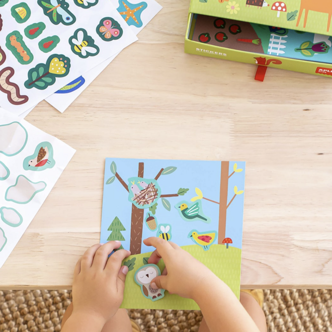 APLI - Bos Stickerkaarten (8 kaarten, 8 stickervellen)
