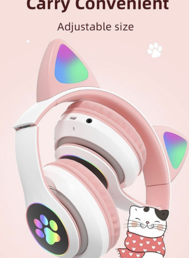 Volkano Whisker Series Bluetooth Cat Ear  Headphones - Aqua