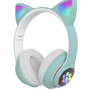 Volkano Whisker Series Bluetooth Cat Ear  Headphones - Aqua
