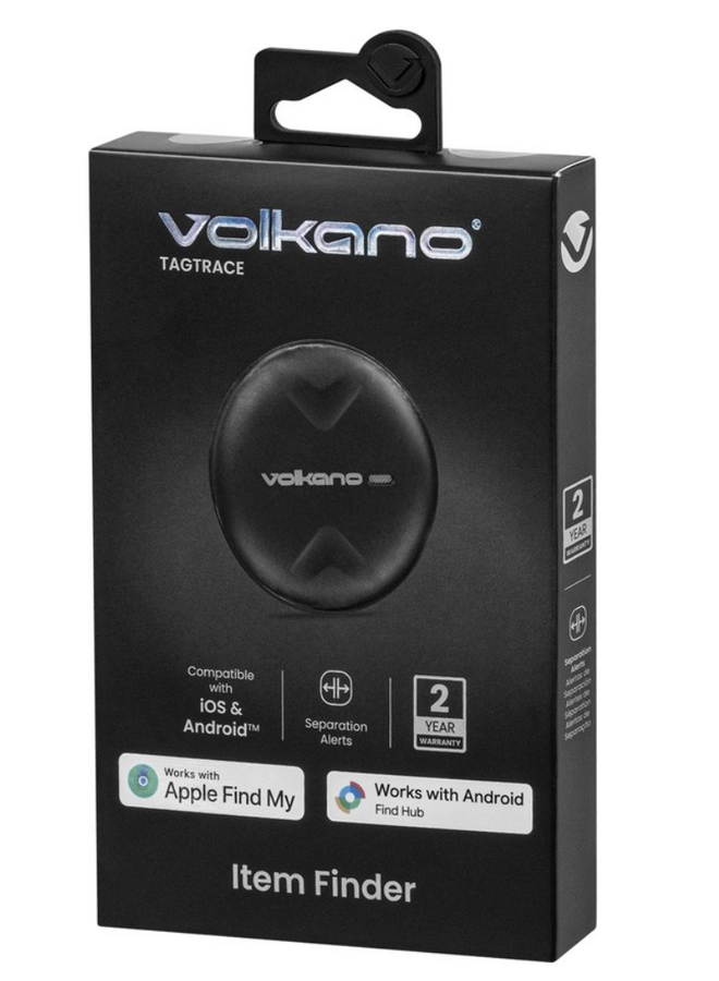 Volkano Google and Apple Hybrid Trace Tag Black