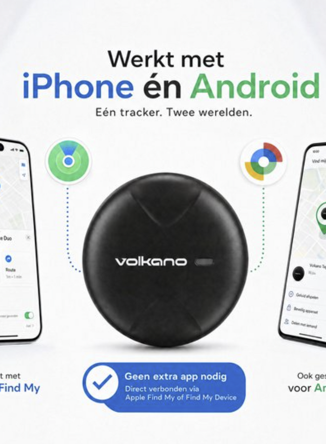 Volkano Google and Apple Hybrid Trace Tag Black