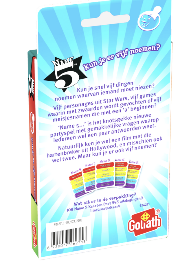 Goliath - Name 5 NL cardgame NL