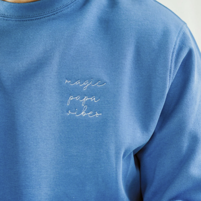 Elle and Rapha - Sweater PAPA Sky blue