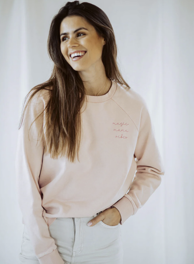 Elle and Rapha - Sweater MAMA classic fit Pearl rose