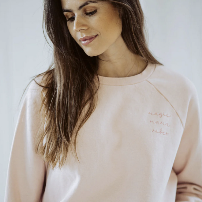 Elle and Rapha - Sweater MAMA classic fit Pearl rose