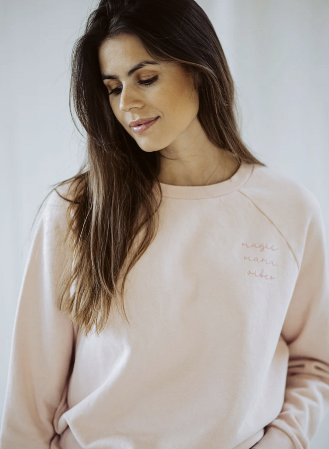 Elle and Rapha - Sweater MAMA classic fit Pearl rose