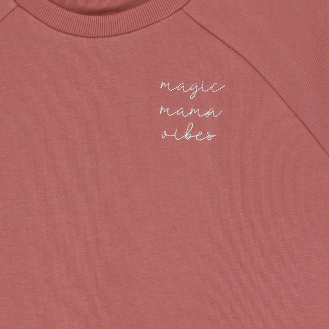 Elle and Rapha - Sweater MAMA classic fit Sweet raspberry