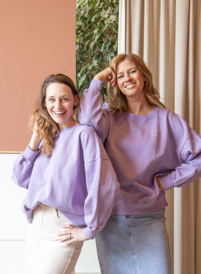 Elle and Rapha - Sweater MAMA loose fit Fresh lavender