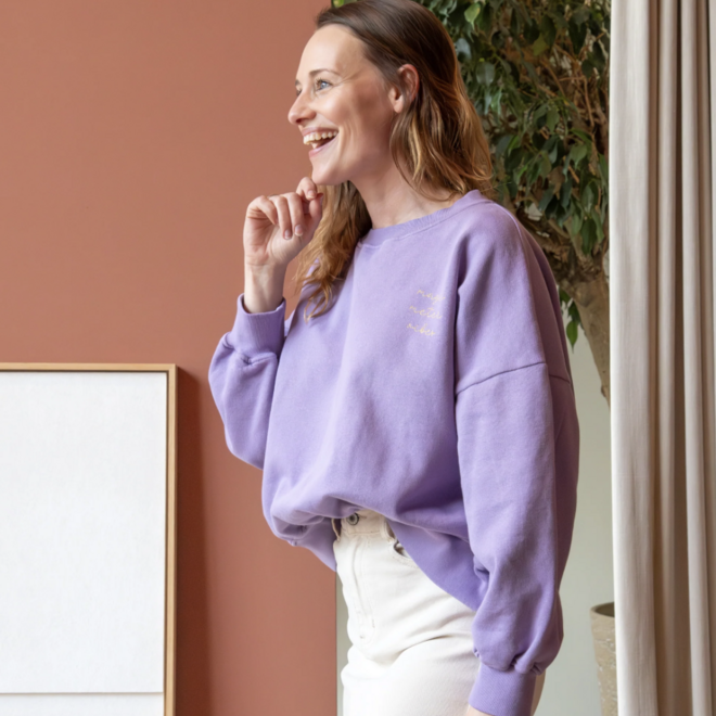 Elle and Rapha - Sweater MAMA loose fit Fresh lavender