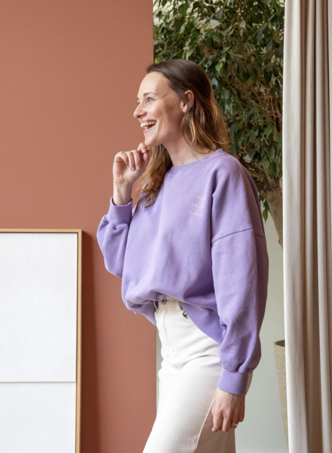 Elle and Rapha - Sweater MAMA loose fit Fresh lavender
