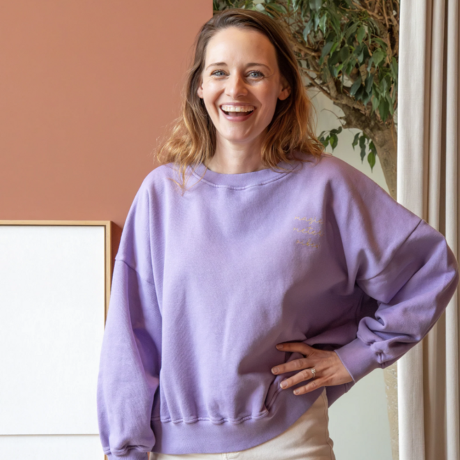 Elle and Rapha - Sweater MAMA loose fit Fresh lavender