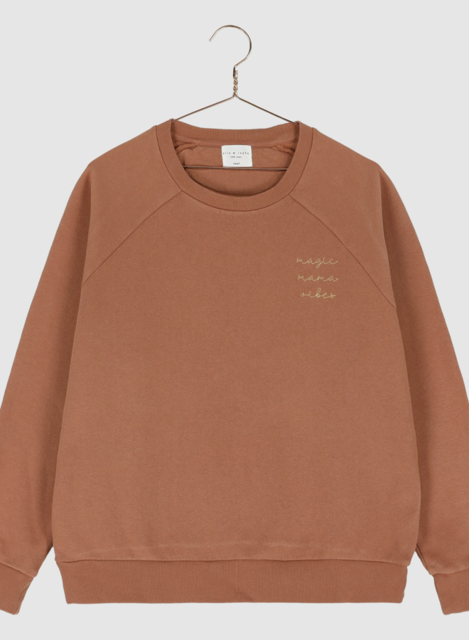 Elle and Rapha - Sweater MAMA classic fit Brick