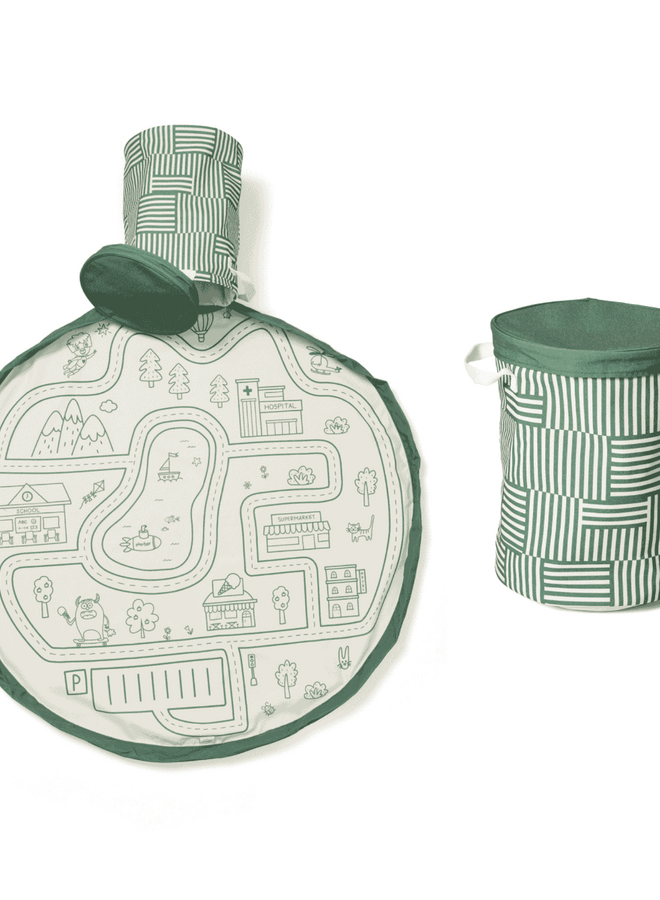 Play & Go - 2-in-1 speelkleed & opbergmand - roadmap