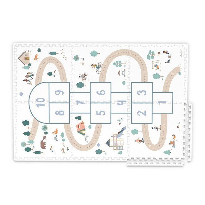 Play & Go - Puzzlemat, storage box & mini house - Hopscotch