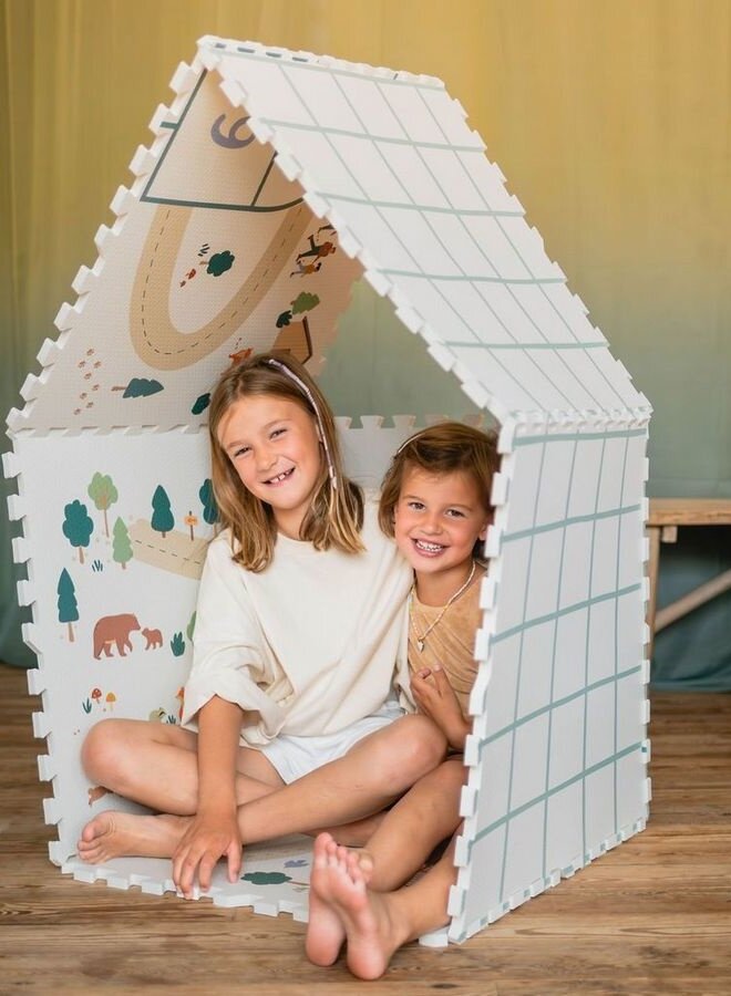 Play & Go - Puzzlemat, storage box & mini house - Hopscotch