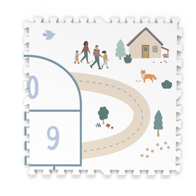 Play & Go - Puzzlemat, storage box & mini house - Hopscotch