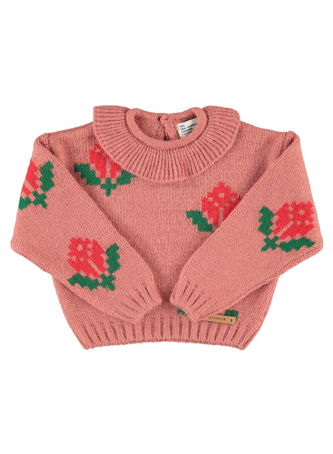 Piupiuchick - Jacquard sweater collar