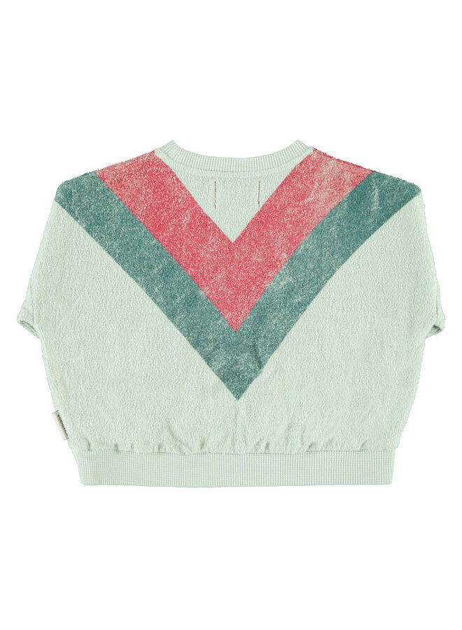 Piupiuchick - Sweatshirt  Mint green multicolor triangle