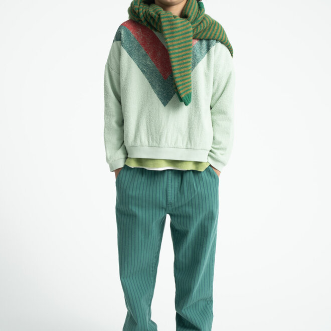 Piupiuchick - Sweatshirt  Mint green multicolor triangle