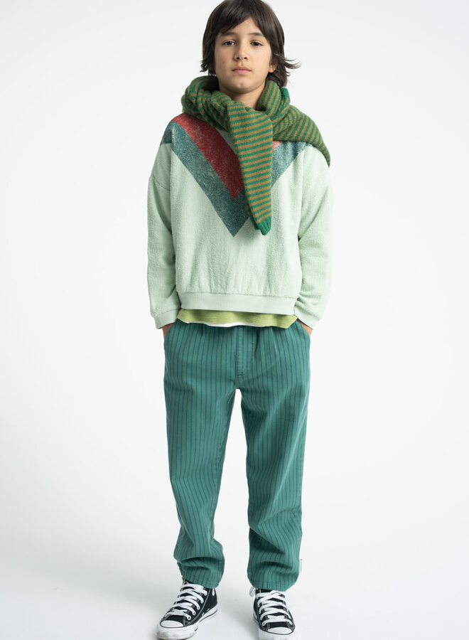 Piupiuchick - Sweatshirt  Mint green multicolor triangle