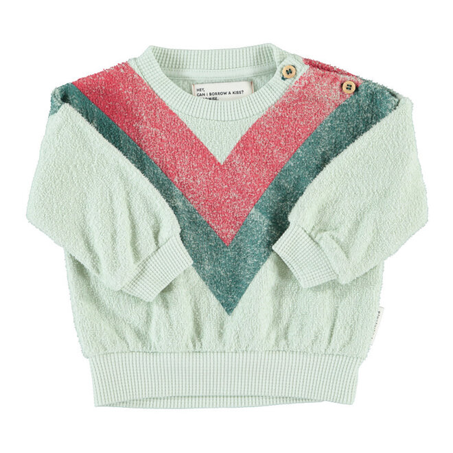 Piupiuchick - Sweatshirt  Mint green multicolor triangle