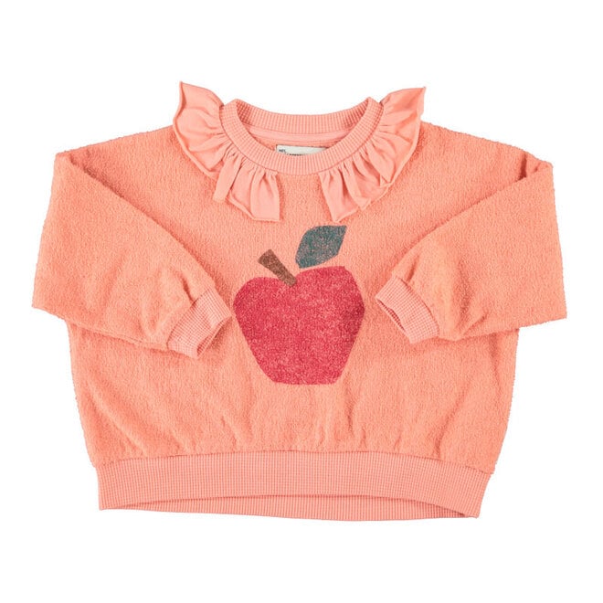 Piupiuchick - Sweatshirt collar - Pink apple print