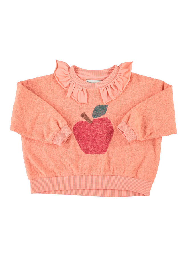 Piupiuchick - Sweatshirt collar - Pink apple print