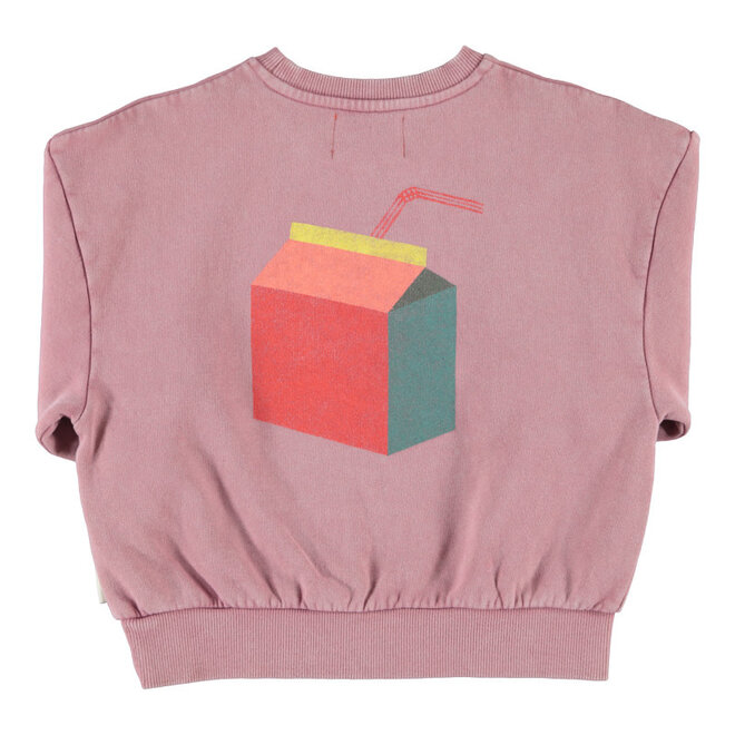 Piupiuchick - Oversized  sweatshirt pink "lunch break"