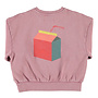 Piupiuchick - Oversized  sweatshirt pink "lunch break"