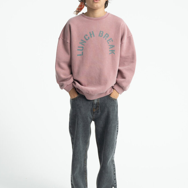 Piupiuchick - Oversized  sweatshirt pink "lunch break"