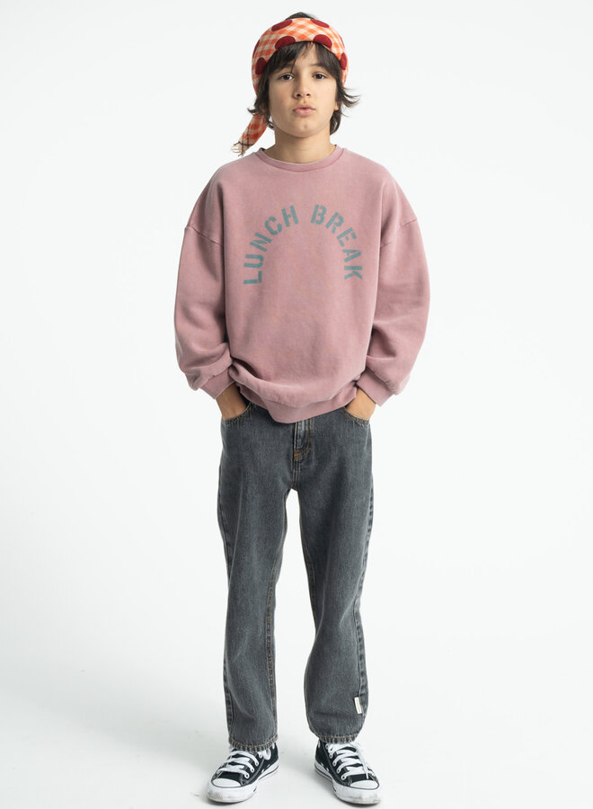 Piupiuchick - Oversized  sweatshirt pink "lunch break"
