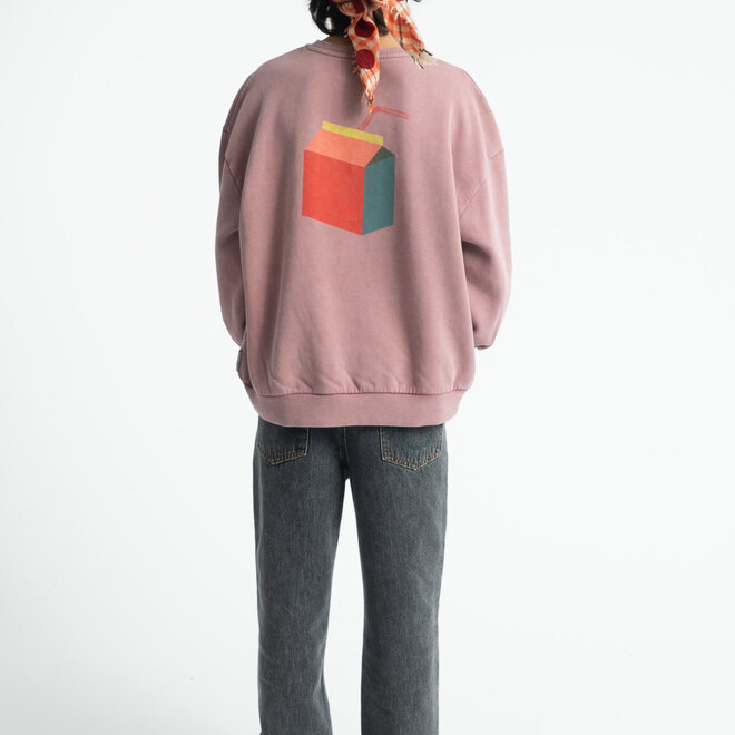 Piupiuchick - Oversized  sweatshirt pink "lunch break"