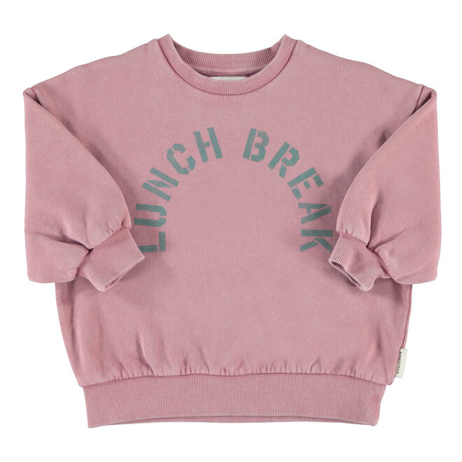 Piupiuchick - Oversized  sweatshirt pink "lunch break"
