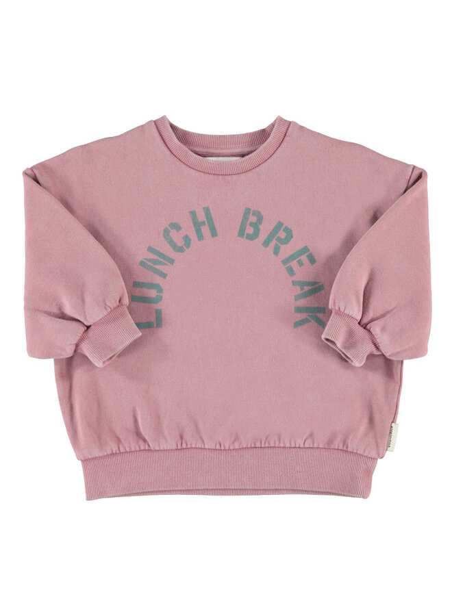 Piupiuchick - Oversized  sweatshirt pink "lunch break"