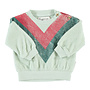 Piupiuchick - Sweatshirt baby Mint green multicolor triangle