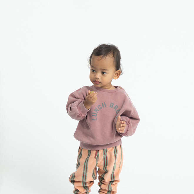 Piupiuchick - Oversized baby sweatshirt pink "lunch break"