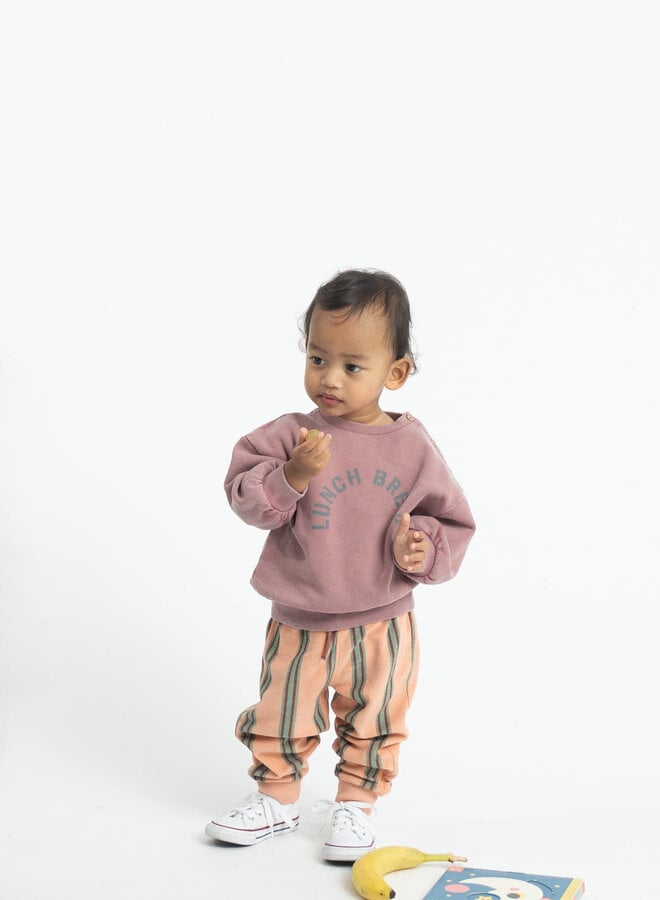 Piupiuchick - Oversized baby sweatshirt pink "lunch break"